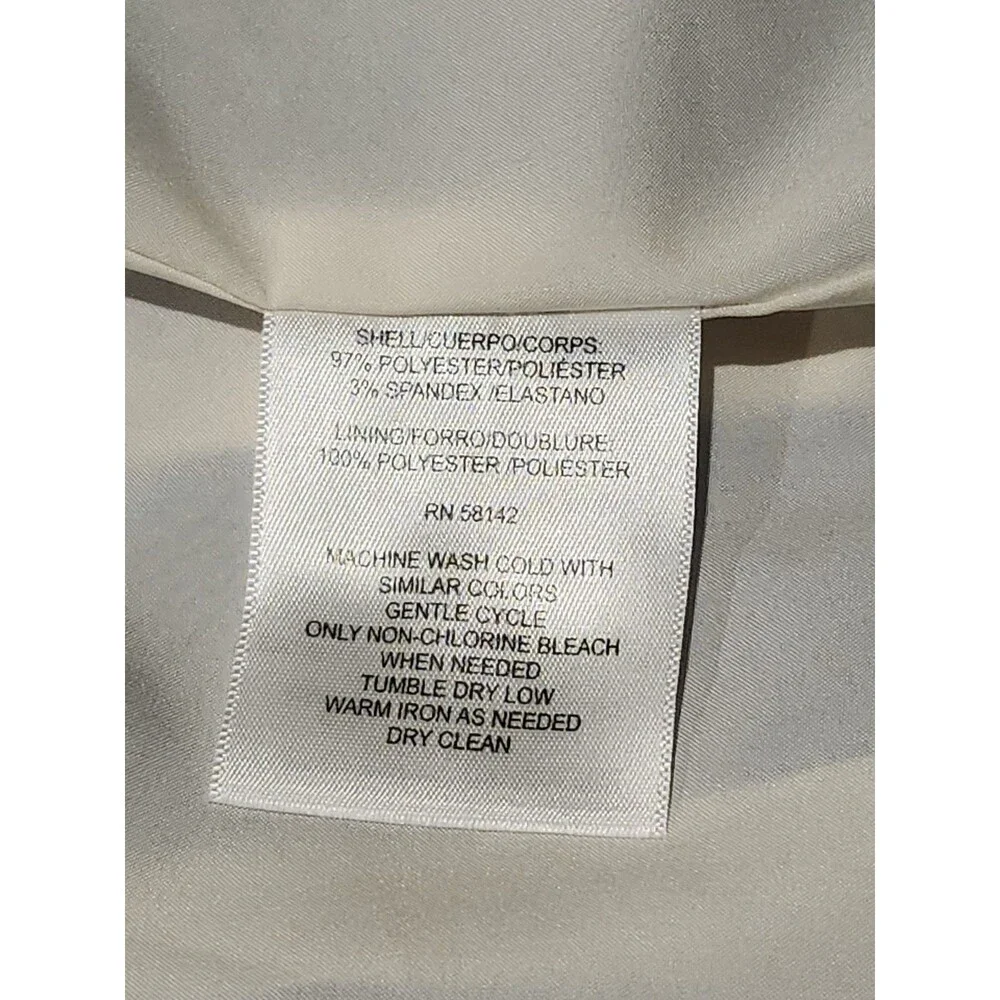 Donna‎ Morgan Quincy Blue & White Geometric Sleeveless Maxi Dress Size 16 - Picture 10 of 10